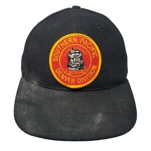 Southern Pacific Denver Division Snapback Hat Black One Size Adjustable ACTWU